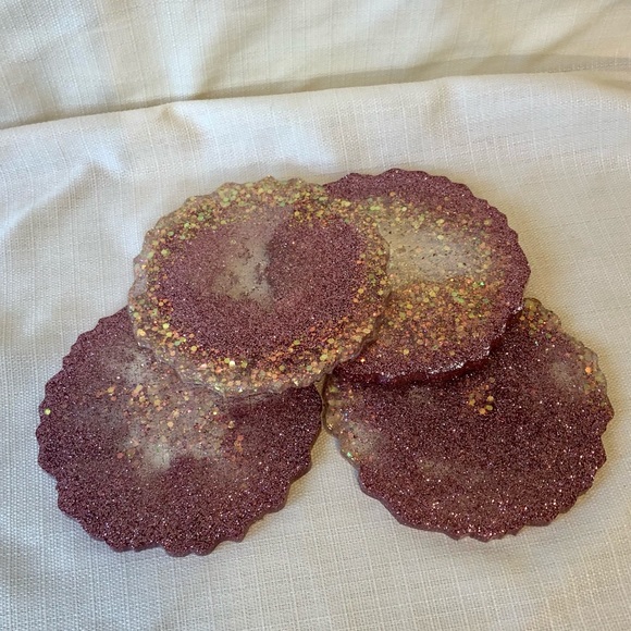 Hand Crafted Other - Handcrafted Glitter Coaster Set (4)